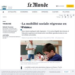 La mobilité sociale régresse en France