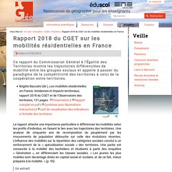 Rapport 2018 du CGET sur les mobilités résidentielles en France