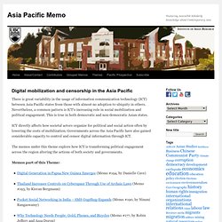 Digital mobilization and censorship in the Asia Pacific