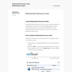 Mobistealth Discount Code - Mobistealth Coupon