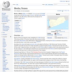 Mocha, Yemen