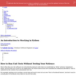 Mocking in Python for Better Unit Tests