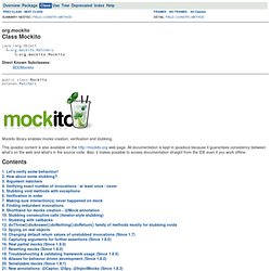 Mockito (Mockito API)