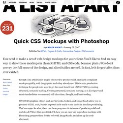 Quick CSS Mockups with Photoshop