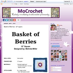 MoCrochet - Melinda Miller Designs: Basket of Berries - 12" square