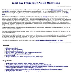 mod_dav FAQ