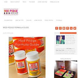 Mod Podge formula guide. You've been waiting for this fairy tale. - Mod Podge Rocks!