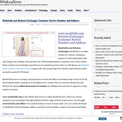 Modcloth.com Returns Exchanges Customer Service Number and Address