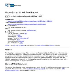 Model-Based UI XG Final Report