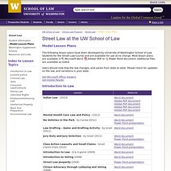 UW School of Law - Street Law