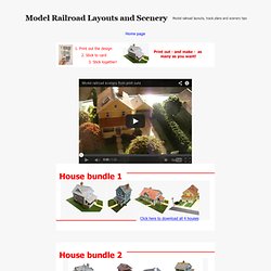 Model railroad track plans and scenery