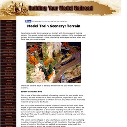 Model Train Scenery: Terrain