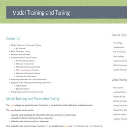 Model Training and Tuning