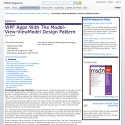 THE MODEL-VIEW-VIEWMODEL (MVVM) DESIGN PATTERN FOR WPF