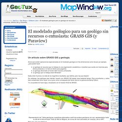 El modelado geólogico para un geológo sin recursos o entusiasta: GRASS GIS (y Paraview)