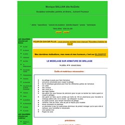 Atelier Monique Ballian,modelage sur armature de grillage,conseils