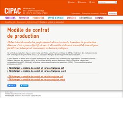 Modèle de contrat de production