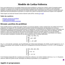 Modèle de Lotka-Volterra