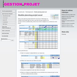 Modèle de planning projet avec Excel