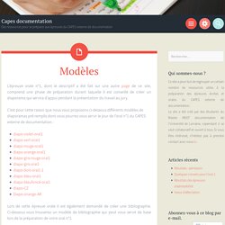 Modèles – Capes documentation