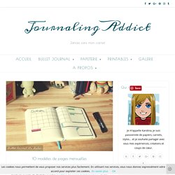 10 modèles de pages mensuelles - Journaling Addict