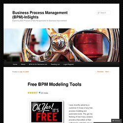 Free BPM Modeling Tools « Business Process Management (BPM) – InSights