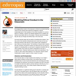 Modeling Ethical Conduct in the Classroom