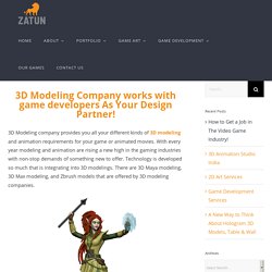 3D Modeling Company works with game developer As Your Design Partner!