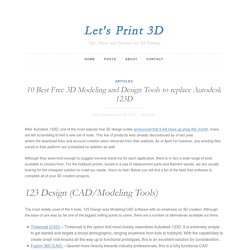 10 Best Free 3D Modeling and Design Tools to replace Autodesk 123D - Let's Print 3D