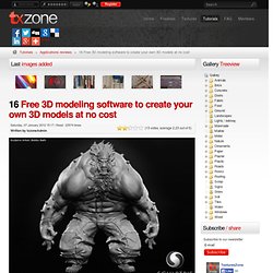 16 Free 3D modeling software to create your own 3D models at no cost