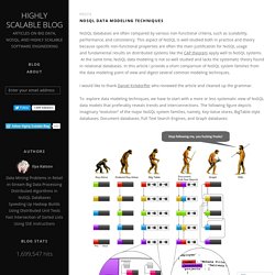 NoSQL Data Modeling Techniques – Highly Scalable Blog