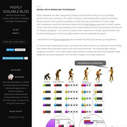 NoSQL Data Modeling Techniques