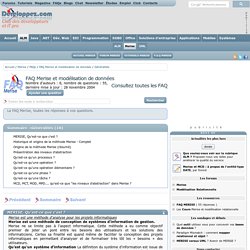 FAQ Merise et modélisation de données, le club des développeurs et IT Pro