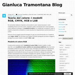Teoria del colore: i modelli RGB, CMYK, HSB e LAB - Gianluca Tramontana Blog Gianluca Tramontana Blog