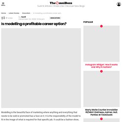 Is modelling a profitable career option?
