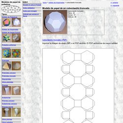 Modelo de papel de un cuboctaedro truncado