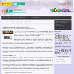 Ejemplo de modelo rúbrica para un blog