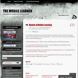 Models of Mobile Learning