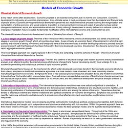 Models of Economic Growth