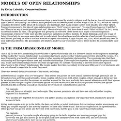 Models of Open Relationships by Kathy Labriola
