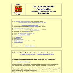 Y Modéran, Constantin, documents, juin 2001
