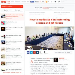 How to Moderate a Brainstorming Session and Get Results