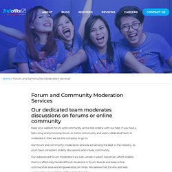 Forum and Community Moderation Services in Philippines