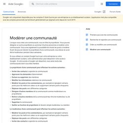 Modérer une communauté - Ordinateur - Aide Google+