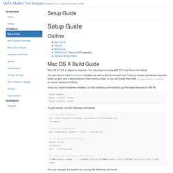 MeTA: ModErn Text Analysis : Setup Guide