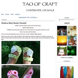 Modern Baby Bootie Tutorial - Tao Of Craft