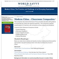Modern China - Classroom Companion