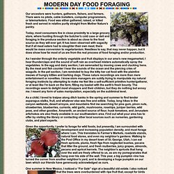 modern day food foraging