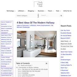 4 Best Ideas Of The Modern Hallway - TechTravelHub