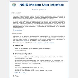 NSIS Modern User Interface - Documentation